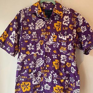 LSU Hawaiian Floral Shirt - Hawaiiabera Original - Size S Fit M